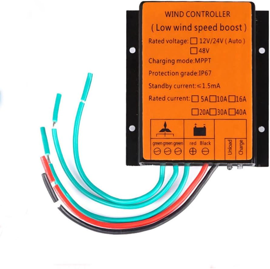 15000W Waterproof MPPT Wind Turbine Charge Controller, 12V/24V/48V Automatic Solar Wind Turbine Controller for Continuous Power Supply Systems, Solar Street Lights