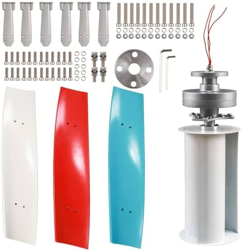 12V/24V/48V Magnetic Levitation Wind Turbine Generator - 3-Color Vertical Axis, 3KW Output, MPPT Controller, Efficient Inverter for Home & Street Energy Solutions