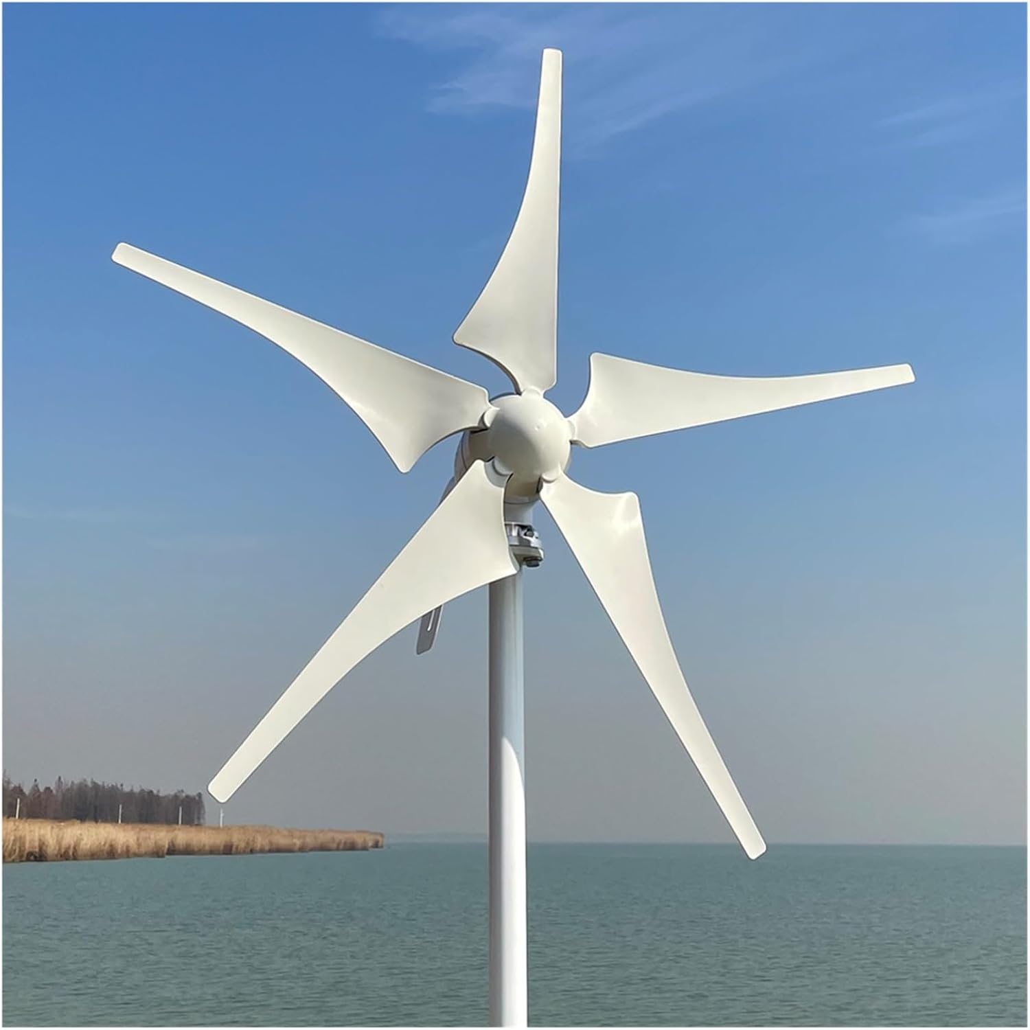 5000W Horizontal Wind Turbine 12V 24V 48V Small Power Generator Low Noise Windmill for Small Household Farms Industrial Energy(MPPT Controller,24V)