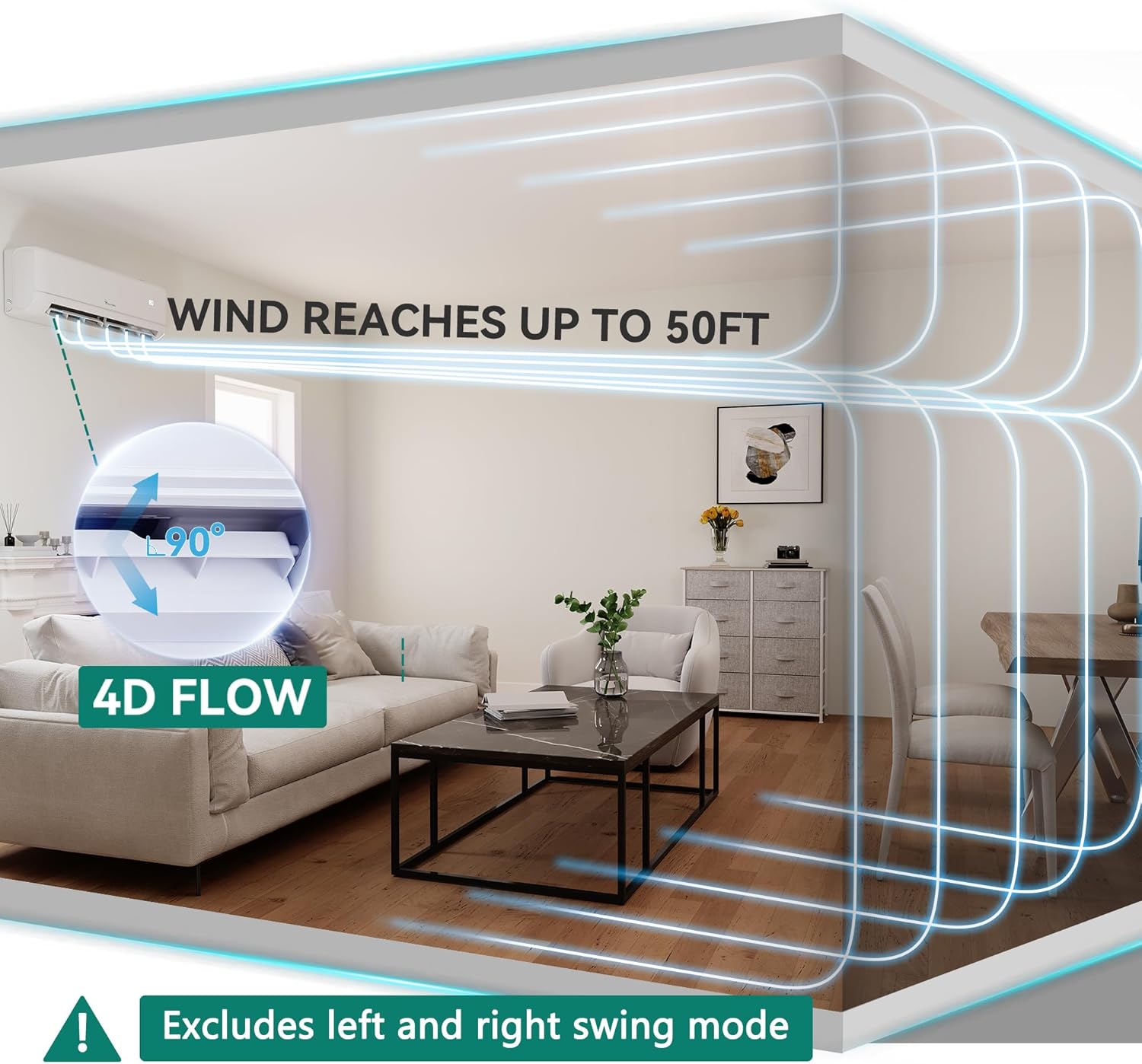 YITAHOME 21 SEER2 12000 BTU Mini Split Air Conditioner Heat Pump System, Wifi Enabled 208-230V Inverter Ductless AC Cool Up to 750 Sq. Ft, Compatible with Alexa, Complete Installation Kit, White