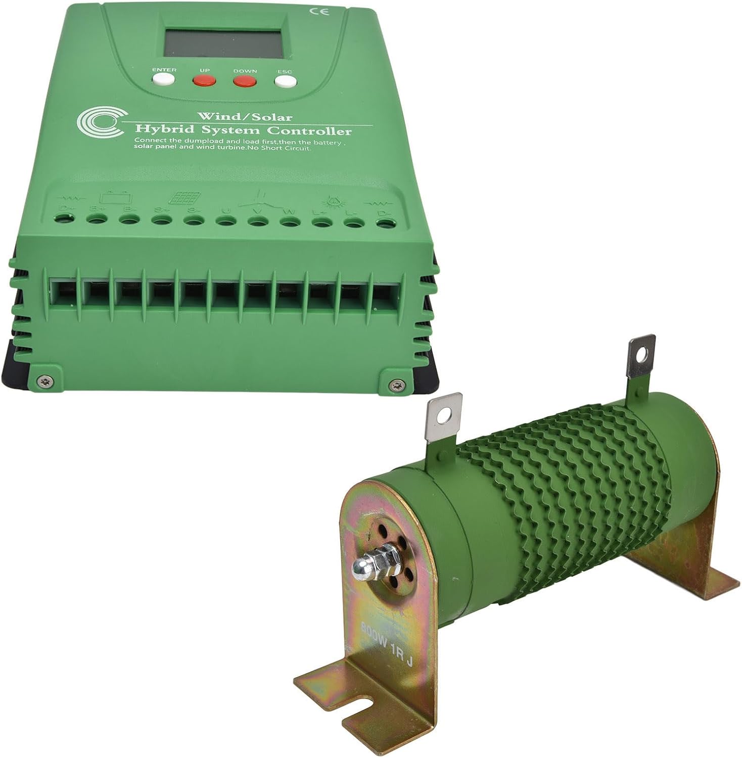 Wind Solar Hybrid System Controller MPPT Boost Charge Regulator for Lithium Battery 12V 24V Green ABS Wind Solar Hybrid Energy Storage Power Station