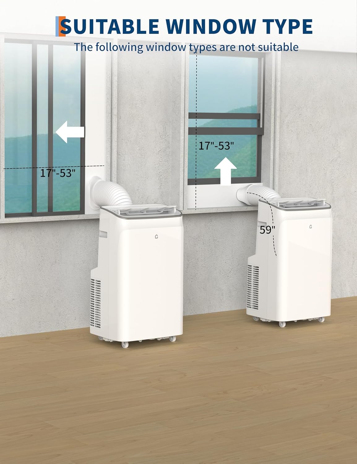 Portable Air Conditioner 12000 BTU - Dehumidifier & Fan – Cooling Up to 450-550 Sq.Ft, Remote Control Portable AC (ASHRAE) Window Installation Kit, Quiet for Bedroom Home (12000 BTU COLOR-2)