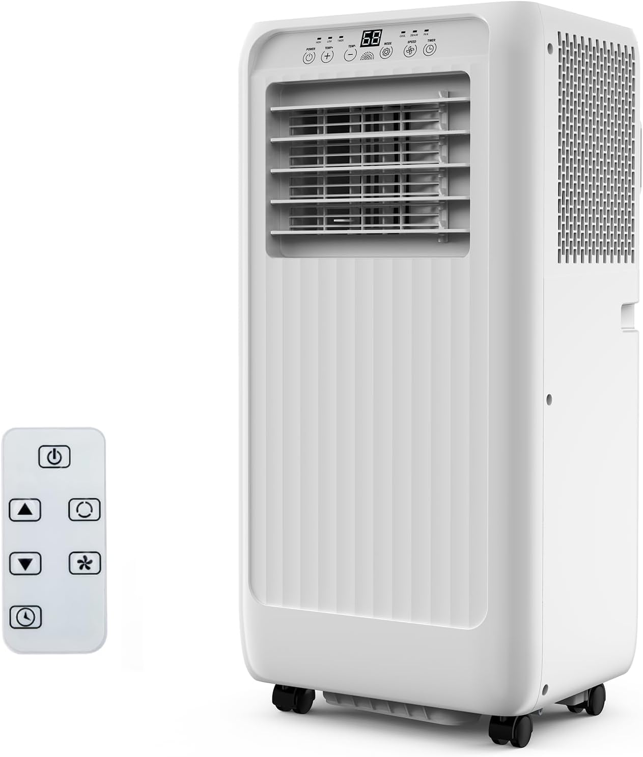 10,000 BTU Portable Air Conditioner for Rooms Up to 450 Sq.Ft, 3-in-1 Cooling, Dehumidifier, Fan with Sleep Mode, Includes Remote, Auto Evaporation, Easy Install