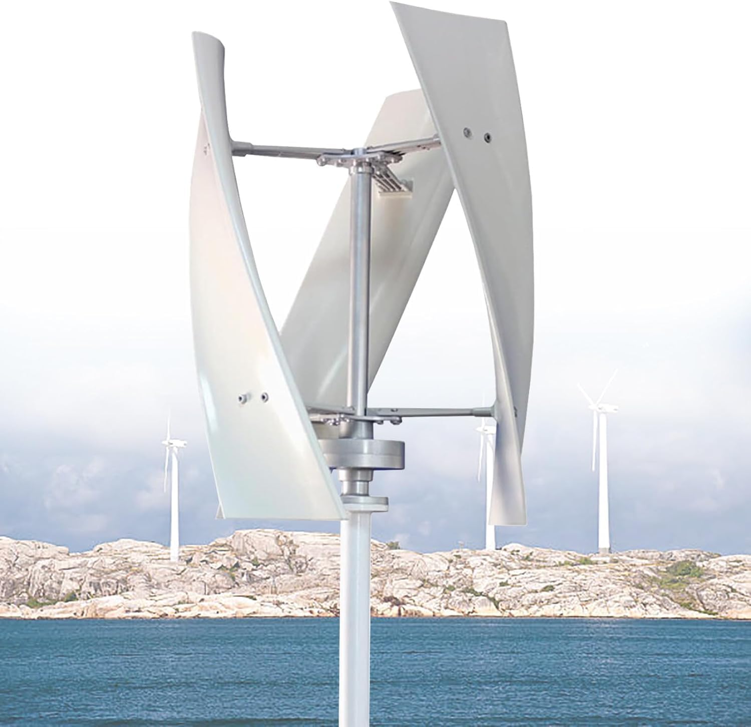 Wind Turbine 9000W, DC 12V 24V Wind Turbine Generator 2M/Min, Wind Turbine Kit with Charge Controller Home Power
