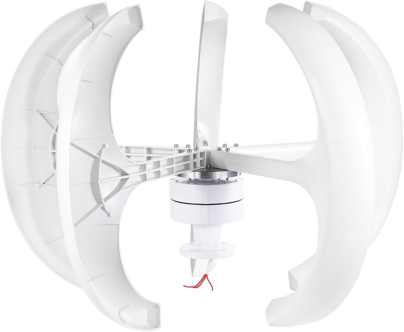 Wind Turbine Generator | Quiet 5 Leaves Wind Generator | Windmill Household with Flange Plate, Controller, Automatic Angle Adjustment