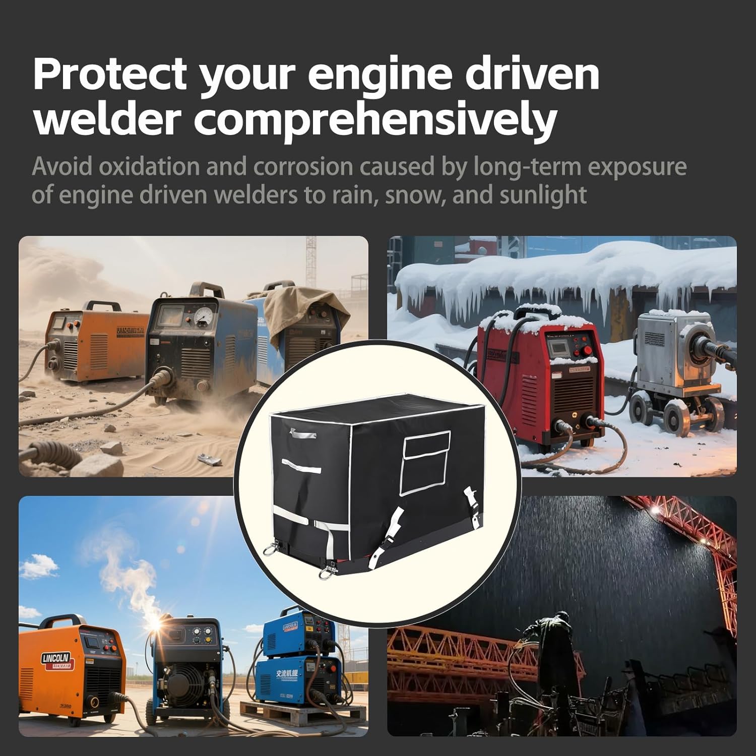 Heavy-Duty Welder Generator Cover - Fits for Bobcat™ 250/260 Diesel, 225/250 Gasoline & Trailblazer® 325/330 Diesel Models, 46