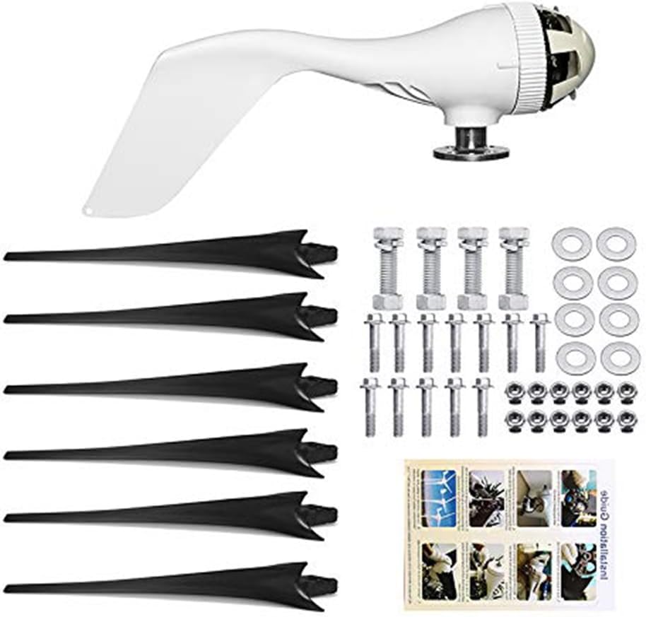 24v, Wind Turbines Generator, 12V 24V 48V 12000W Vertical Wind Turbine Power Generator Low Noise Low Wind Speed Start Cabins Or Mobile Homes