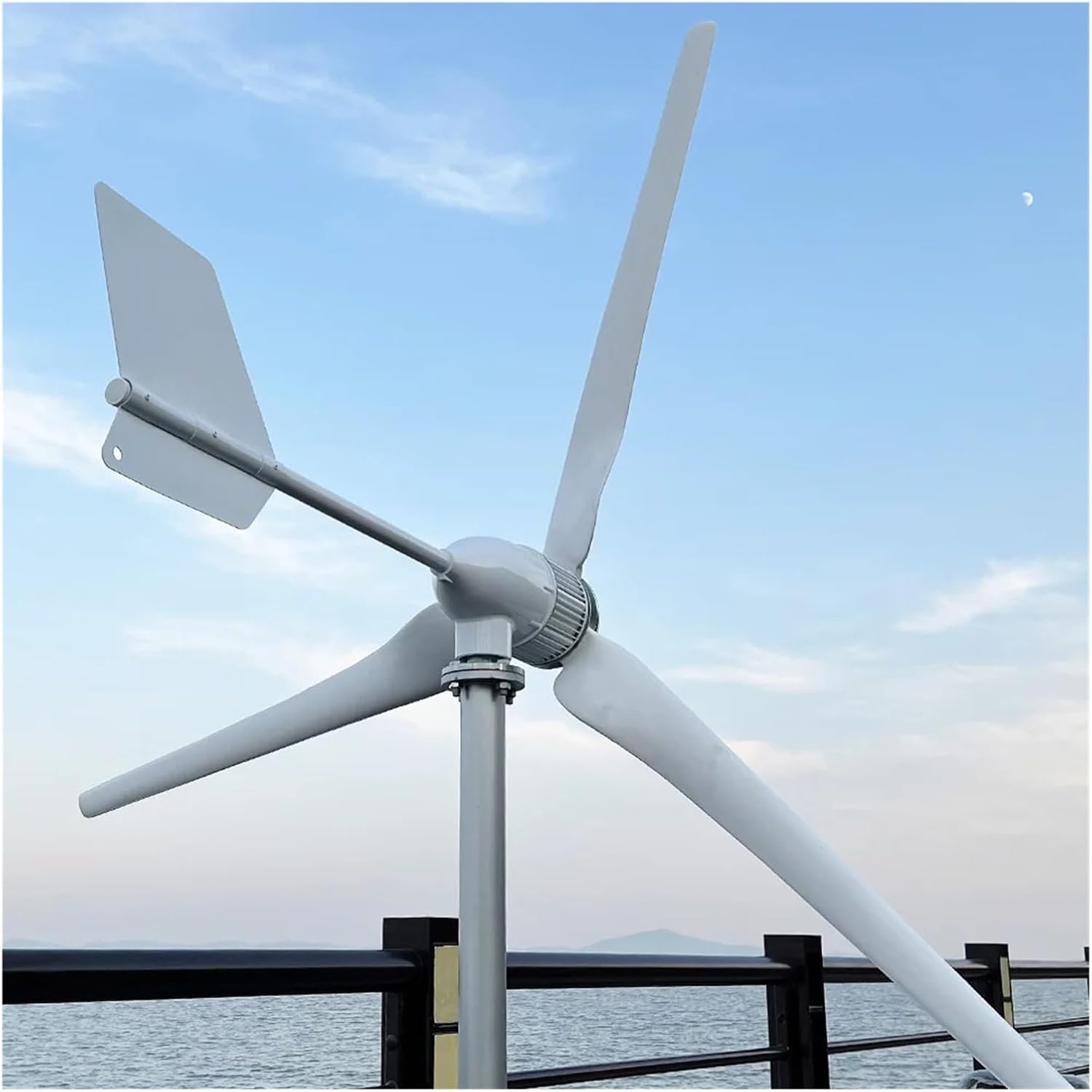 5KW 6KW Wind Turbine Generator Power Kit Horizontal Wind Turbine Windmill for Solar Hybrid System Industrial Energy(LCD Hybrid Control,24V_6000W)