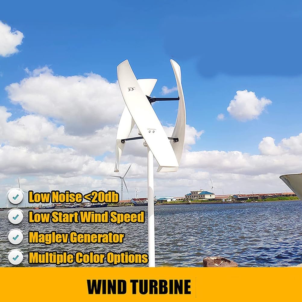 8000W High Power Home Wind Turbine Kit Horizontal Wind Turbine Generator,Low Noise with MPPT Controller 12V 24V 48V 220V for Street Lighting