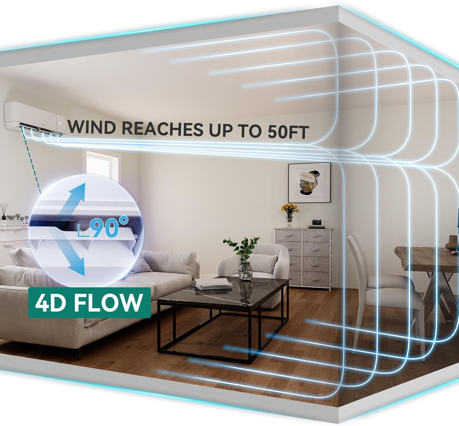 YITAHOME 12000 BTU Mini Split Air Conditioner Heat Pump System, 20 SEER2 115V Inverter Ductless AC Heats & Cools Up to 750 Sq. Ft, WiFi & Alexa Compatible, 1 Ton Heat Pump with Installation Kit