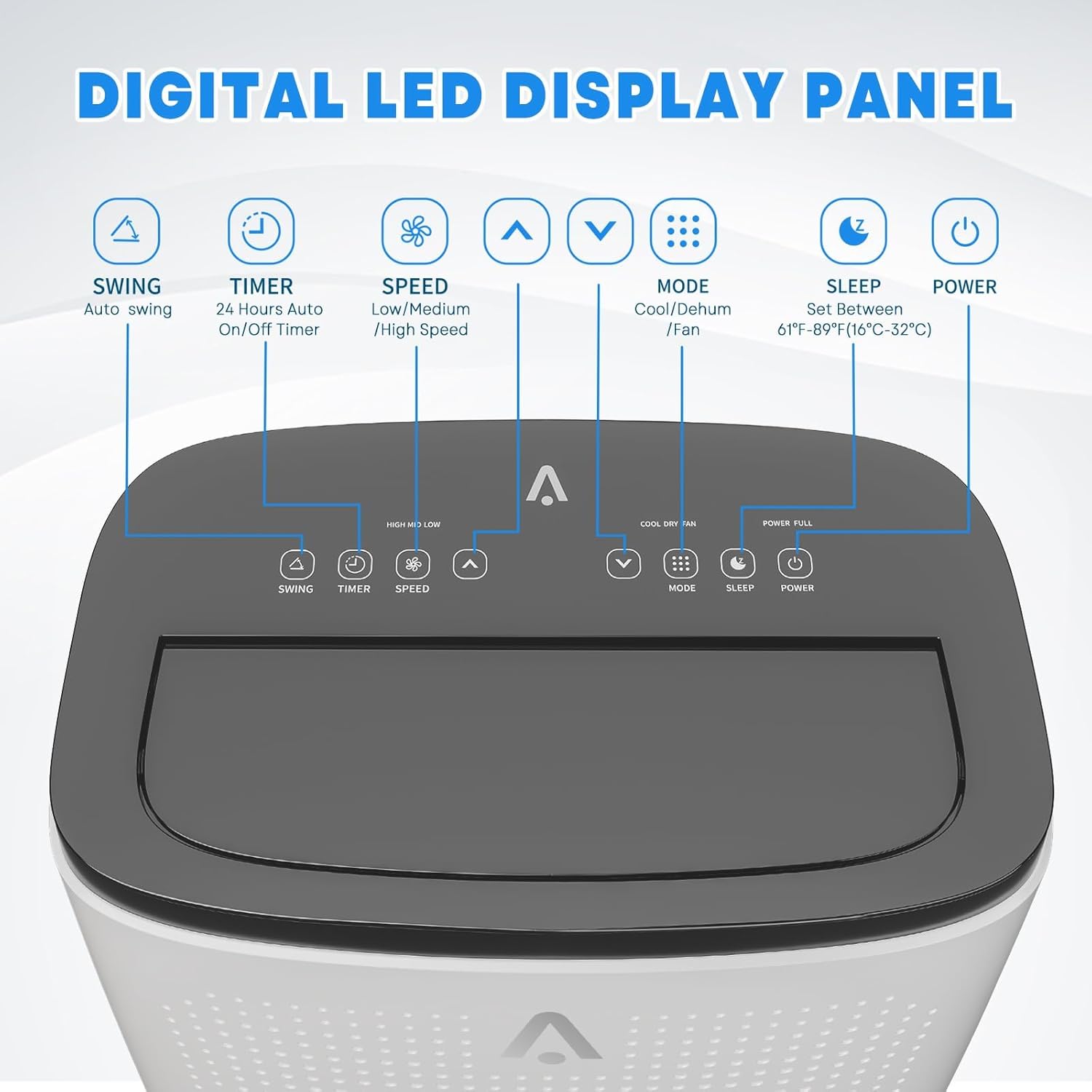 Portable Air Conditioner 14,000 BTU, 3-In-1 Cooling, Dehumidifier & Fan for Rooms, Covering Up to 750 Sq.Ft, Quiet Operation with 24H Timer and Remote