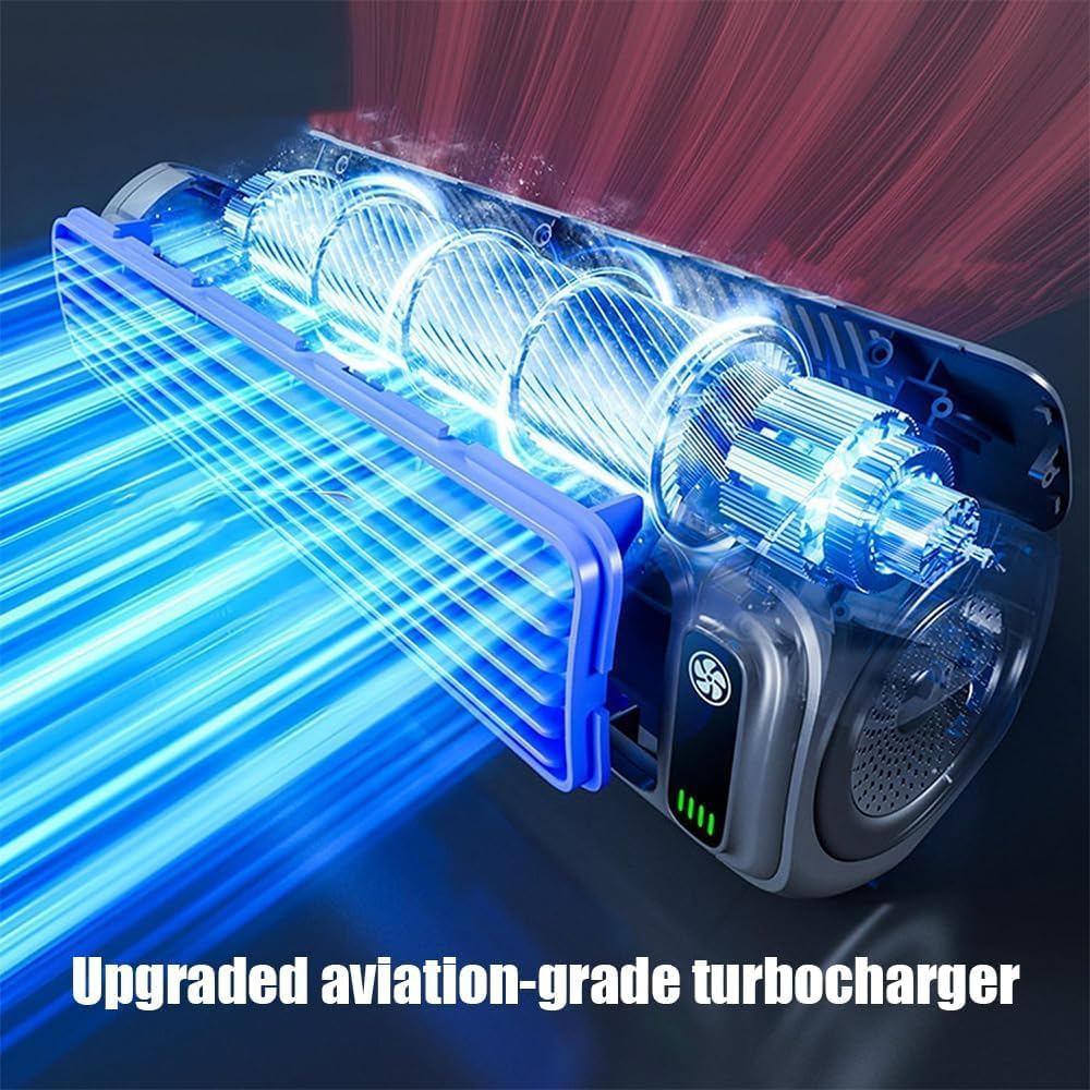 Qinux Brizaac Bladeless Portable Air Conditioner - 3 Quiet Speeds, USB Charging, Wall Mountable Cooling Tower Fan for Home & Office (White)