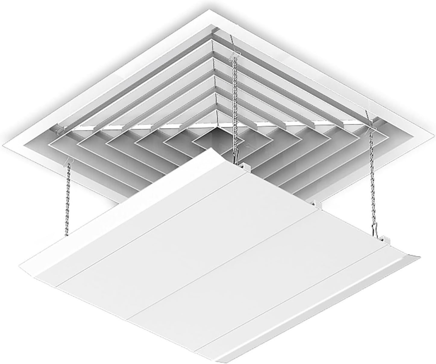 Adjustable Air Conditioner Deflector, Confinement Air Deflector for Central Air Conditioner'S Square Outlets for Home Office