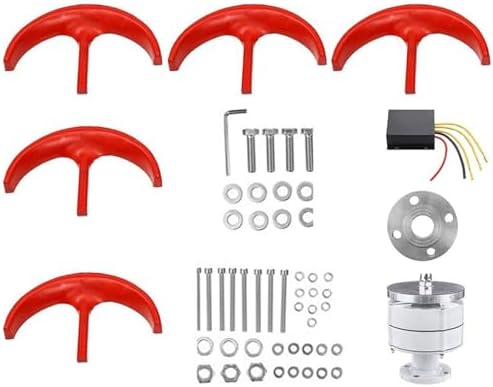 2000W Wind Turbine Generator Kit, 12V/24V Vertical Axis Wind Power System with Controller, Ideal for Home, Chalet, Motorhome - Eco-Friendly Renewable Energy Solution