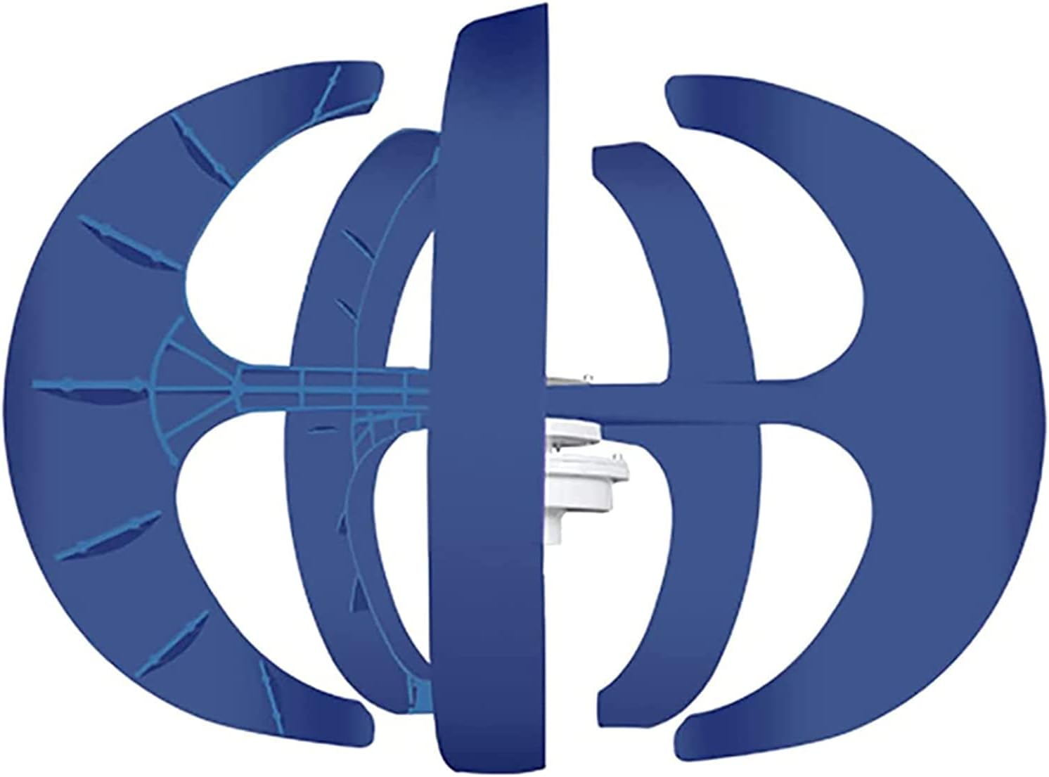 8000 W Lantern Wind Turbines Generator Kit, 12 V / 24 V 5 Blades Vertical Axles Wind Turbines for Home Hybrid Streetlight Use Electromagnetic