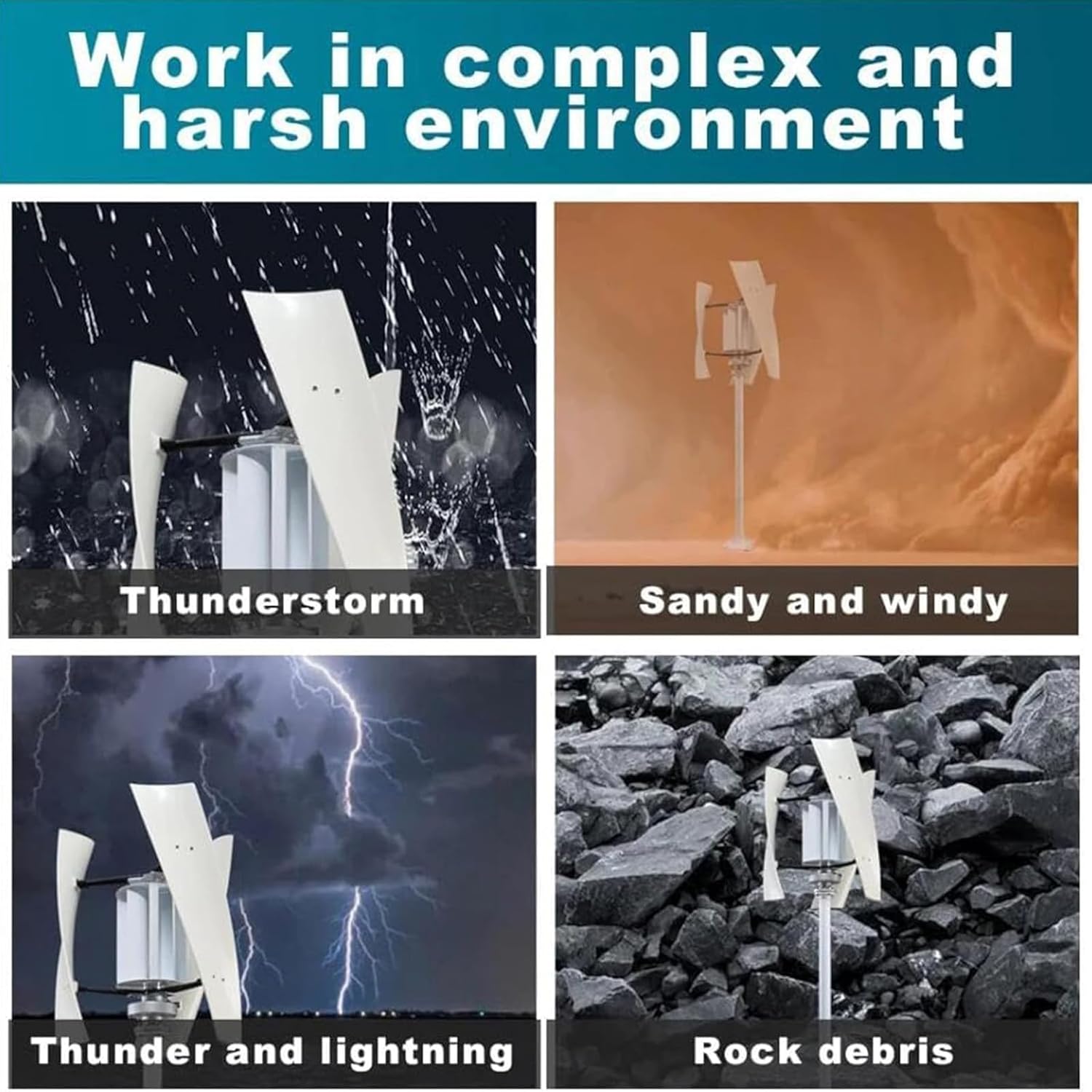 6000W Noiseless Vertical Wind Turbine - Magnetic Levitation Technology, Easy Installation & Repair, 12V Controller Included - Efficient Renewable Energy for Home Use