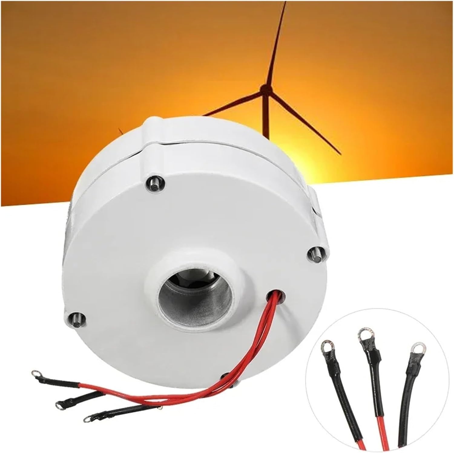 6000W 12V 24V Wind Turbine Generator Motor 3 Phase Gearless Permanent Magnet Industrial Energy(12V)