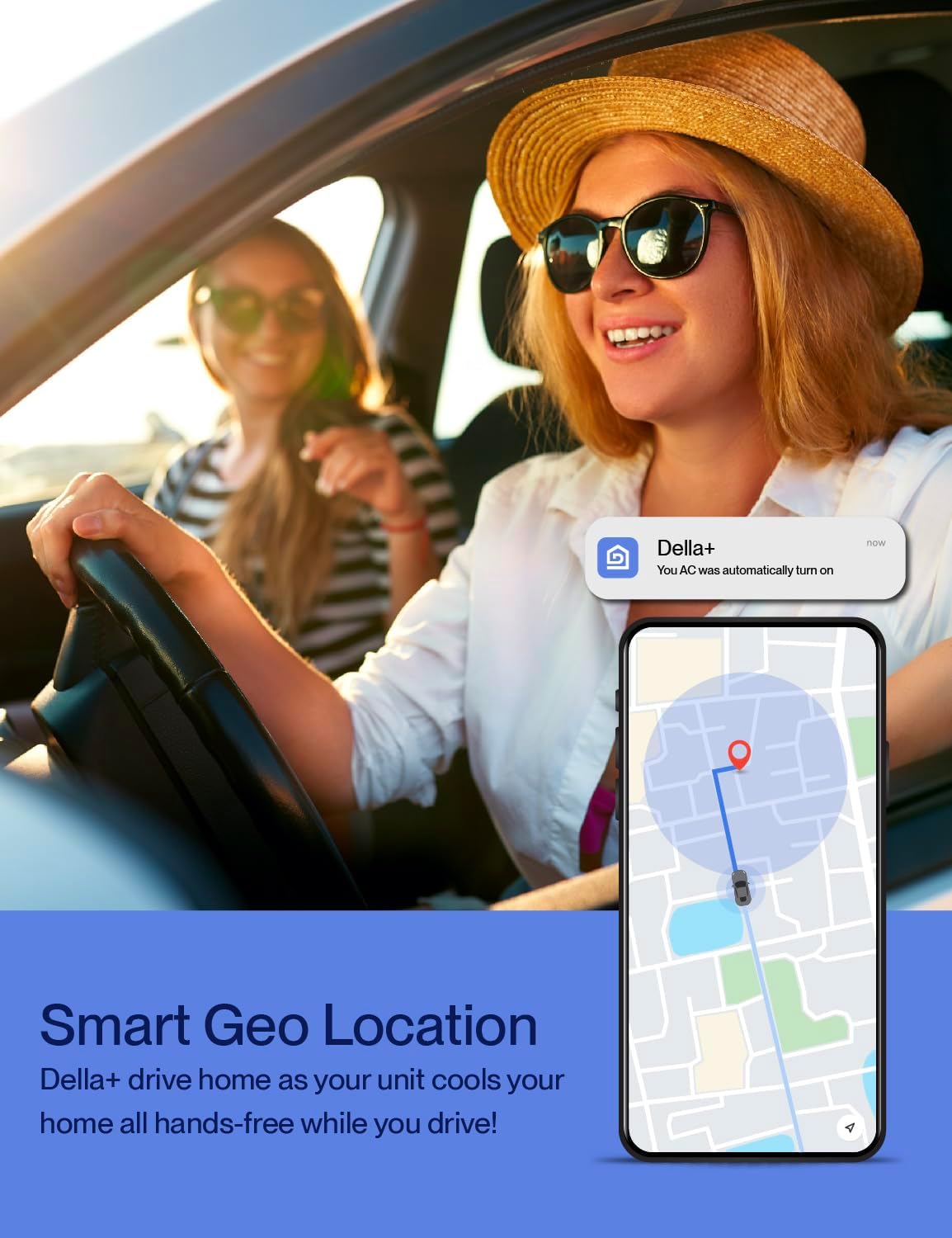 DELLA 6000 BTU Energy Saving Window Air Conditioner, Cools Up to 250 Sq. Ft, Work with Alexa, GEO Location, AC Unit with WIFI Smart Controls, Remote, Dehumidifier, Fan, Reusable Filter, Easy Install