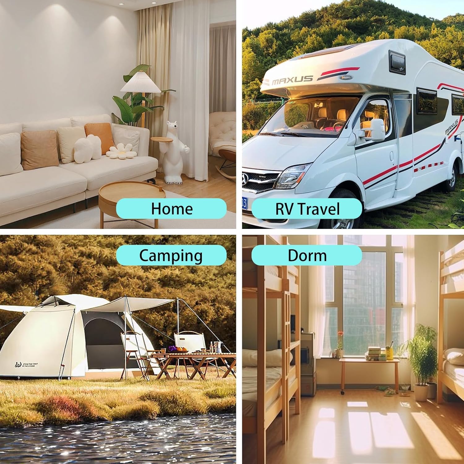 Compact Mini Air Conditioner - Fast Cooling Dehumidifier for Camping, No Outdoor Unit Required