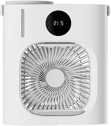 GLOGLOW Mini Air Conditioner, 900ML 3 Speeds Portable Air Cooler with Low Noise Cooling Humidifying, USB Powered for Home Office Indoor Use