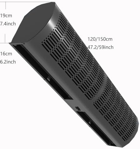 23-inch, 35-inch, 39-inch Black Commercial Silent Air Curtain Machine, Strong Ventilation, Protect The Fresh Air Indoors(120cm(47.2inch))