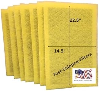 Fast-Shipped-Filters 7 Pack 16x25 Replacement Filter Pads Designed to Fit with MicroPower Guard Air Cleaner Refill Yellow