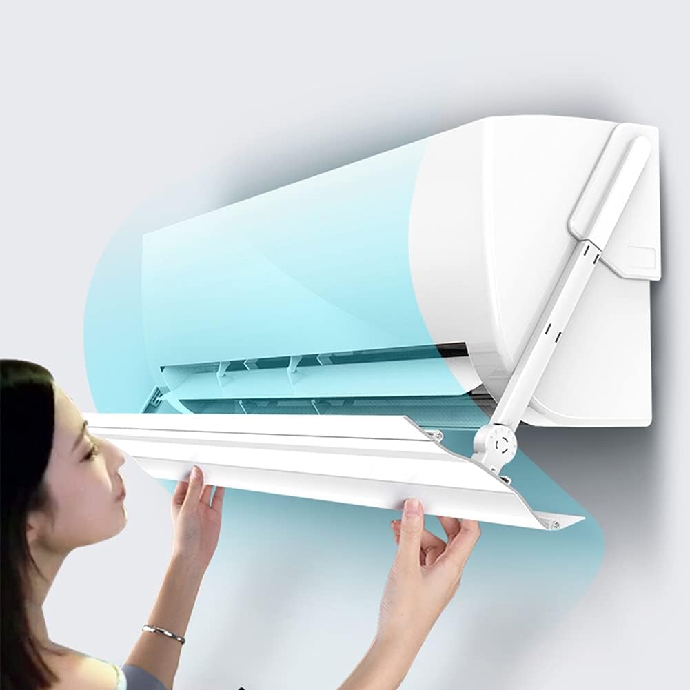 Air Conditioner Wind Deflector, Wind Deflector Adjustable Wind Direction Anti-Direct Blowing Wind Deflector General Deflector for Home Office and Office Air Conditioner,120CM