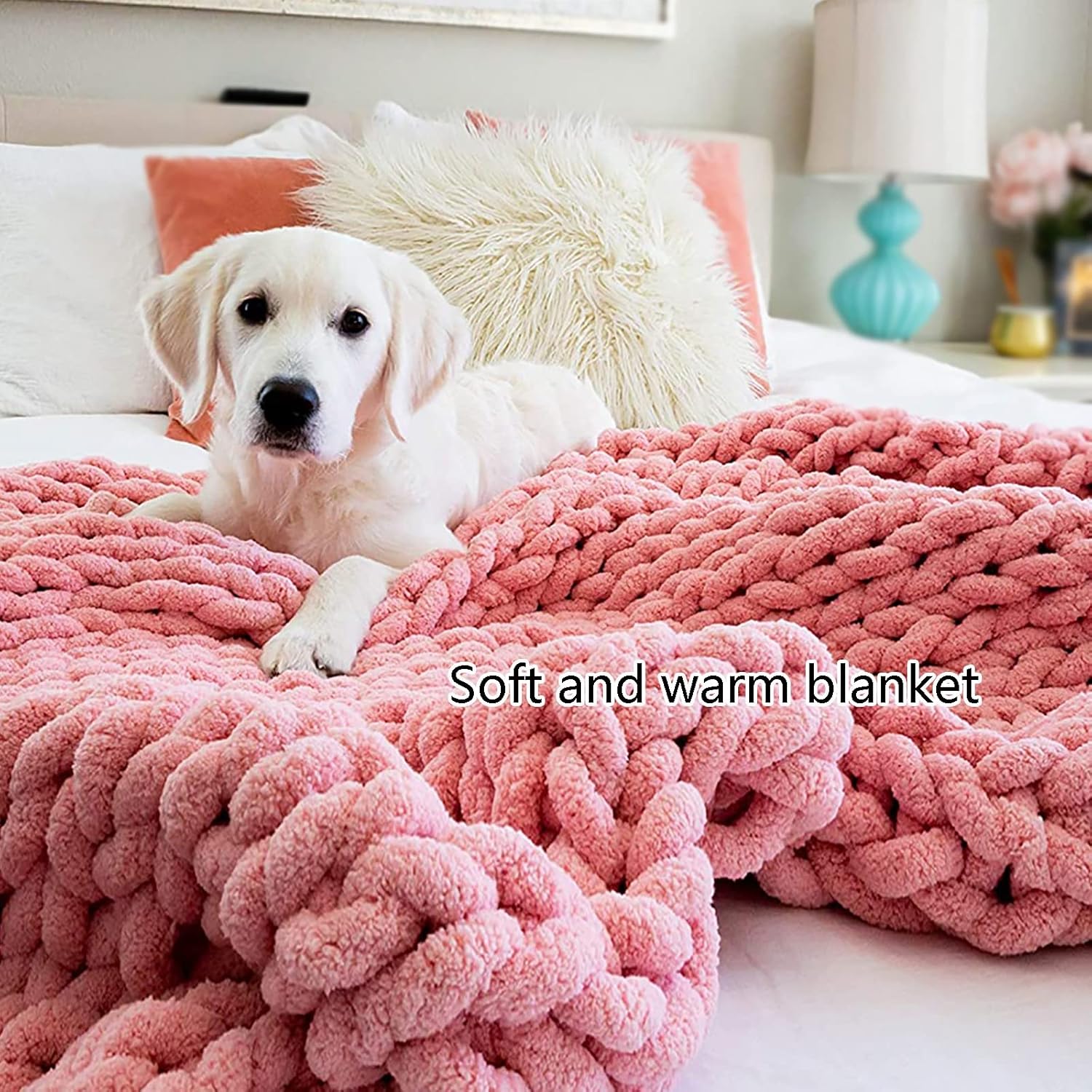 Soft Chunky Knit Blanket, Handmade Knit Blanket, Chenille Handwoven Throw Cozy Warm Blanket, Home Decor, As Sofa Blankets, Baby Air Conditioner Blanket, Photography Blanket,Bedding,Carpets
