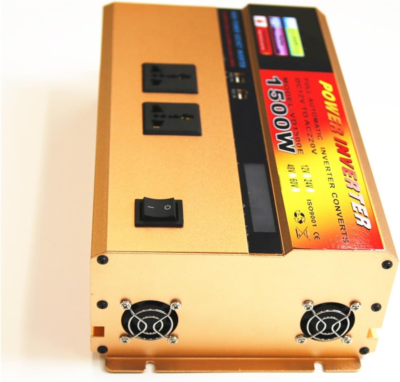 1500W Modified Wave Inverter 12V to 220V Household Power Converter with LCD Display(12V 110V)