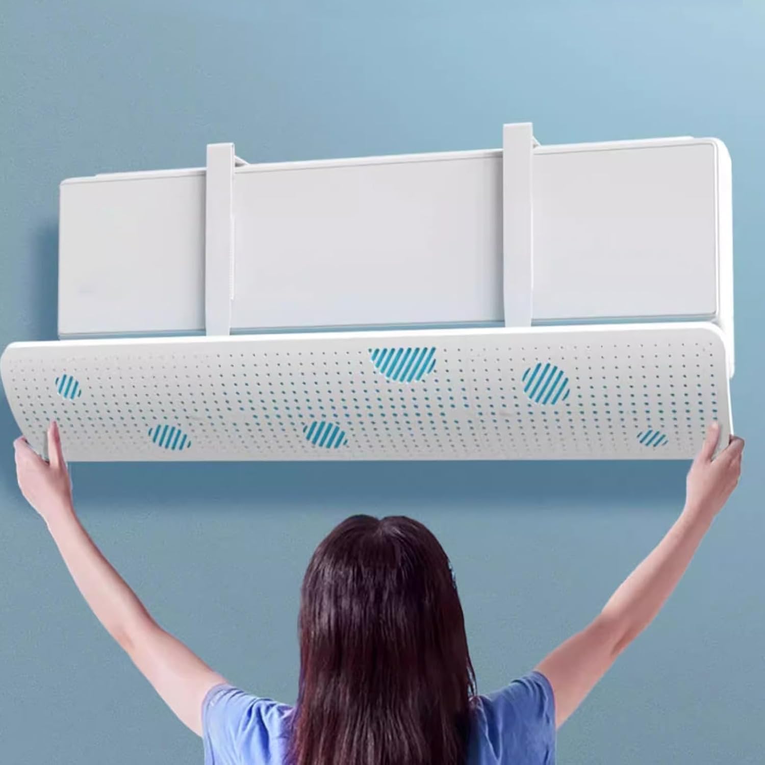 180° Adjustable Air Conditioner Deflector, Ac Vent Deflector, Wind Direction Baffle for Cooling, Heating, for Home, Office