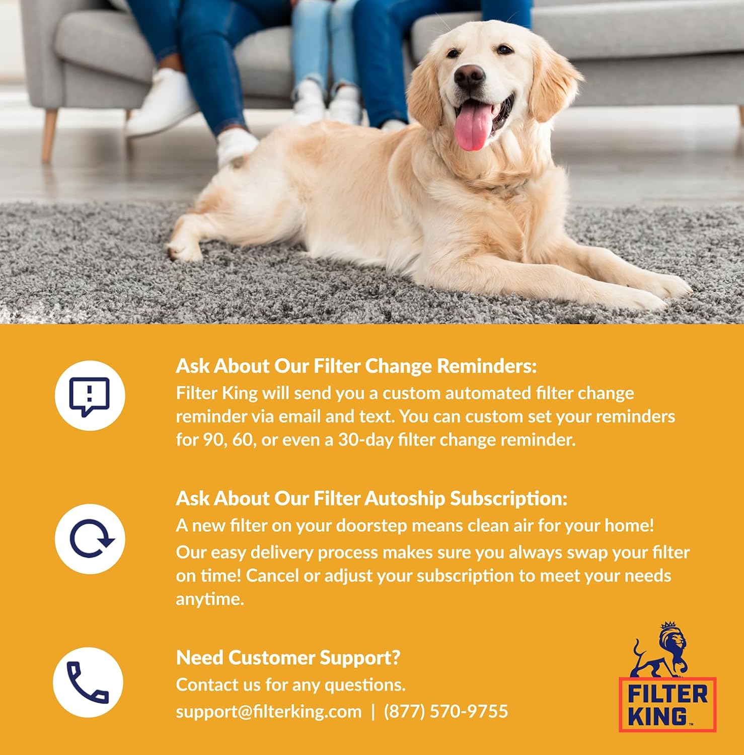 Filter King 13x19.5x1 Air Filter | 4-PACK | MERV 13 HVAC Pleated A/C Furnace Filter | MADE IN USA | Actual Size: 13 x 19.5 x .75