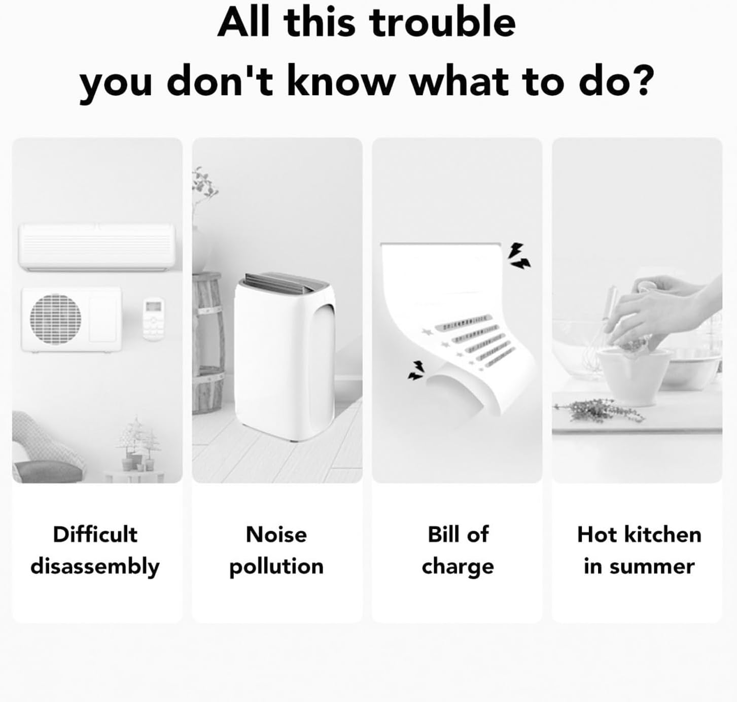 Portable Air Conditioners, Energy Saving Portable Ac Unit Aluminum Alloy Room Air Conditioners 1900btu 280w Dual Inverter Window Small Air Conditioner(US Plug)