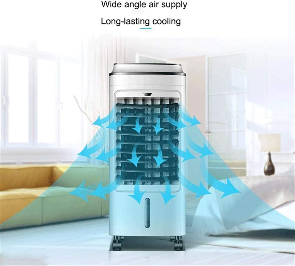 Air Cooler for Home Office Evaporative Coolers Portable Air Conditioner w/5L Water Tank, Air Conditioning 3-In-1 Cool/Fan/Dehumidify, Quiet Energy Efficient Self Evaporation Mobile Air-Conditioning f