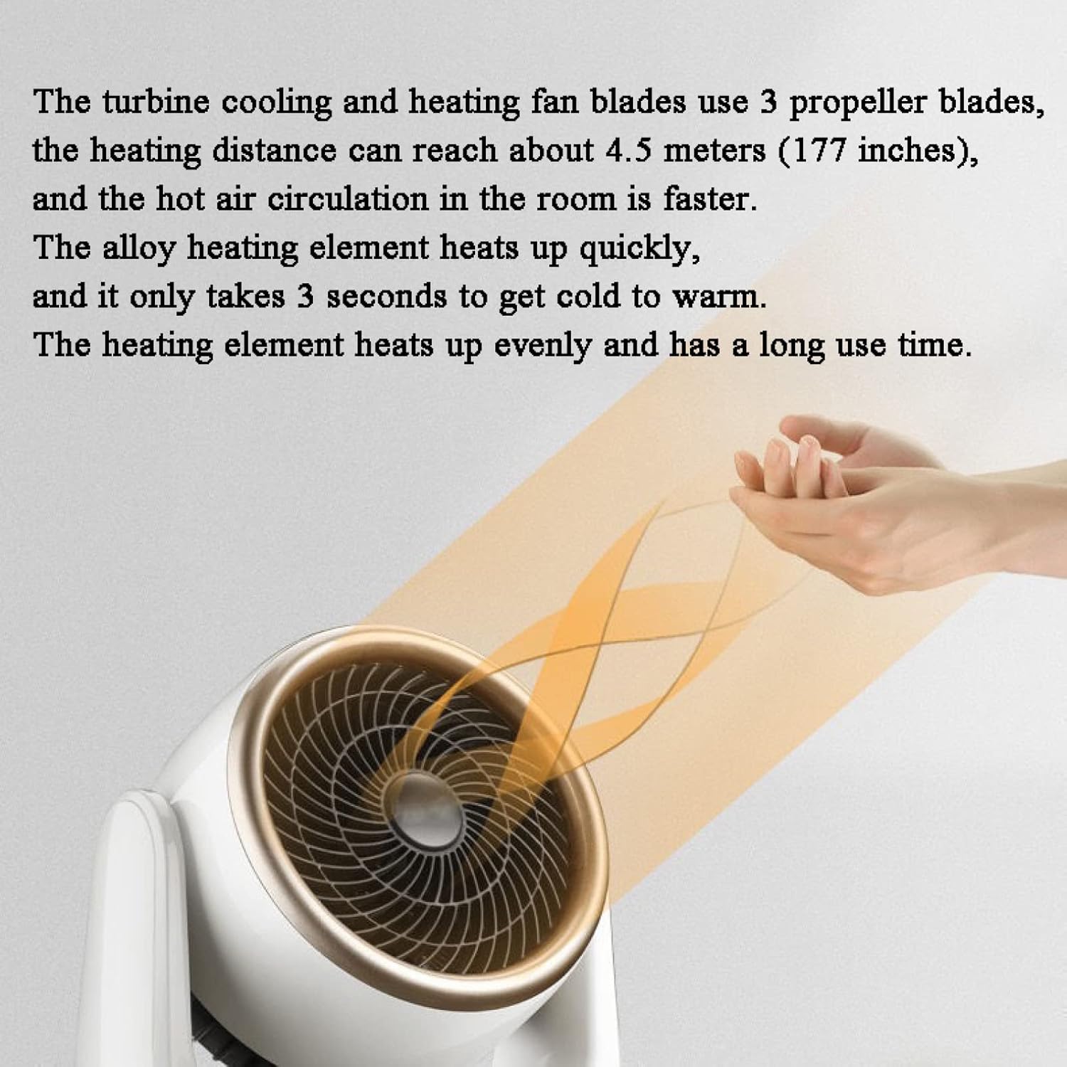 The New Heating and Cooling Fan,Household Small Shake Head Heater,Desktop Office Portable Desk Fan, 2 in 1 Fan Combo,with Remote, 3 Speeds, 2 Modes, 12H Timer Air Circulator Fan