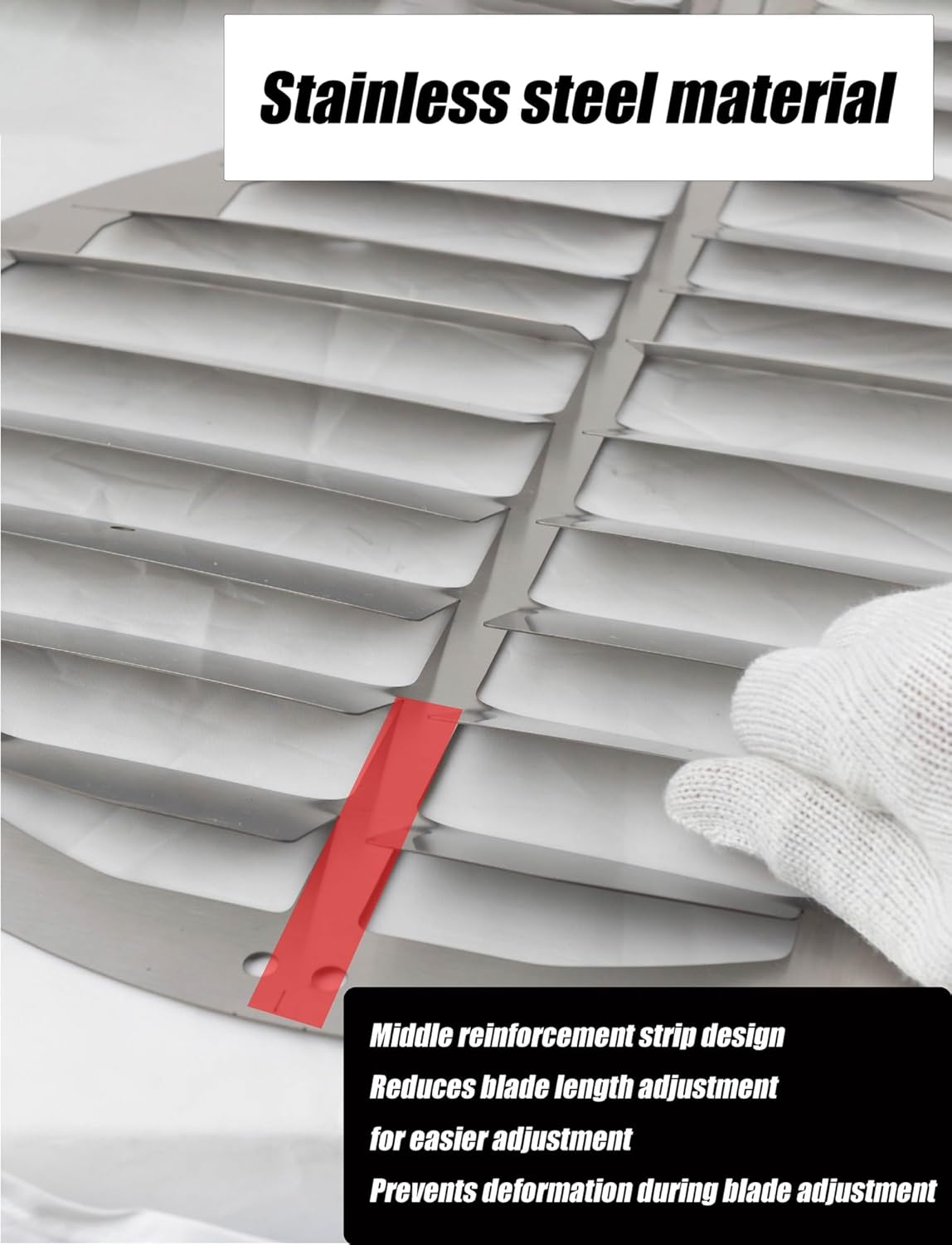 Air Conditioner Deflector for Outside Units, Stainless Steel Shutter Deflector, Ac Protection Cover, Prevent Direct Blowing, Air Outlet Condenser Defender Grilles