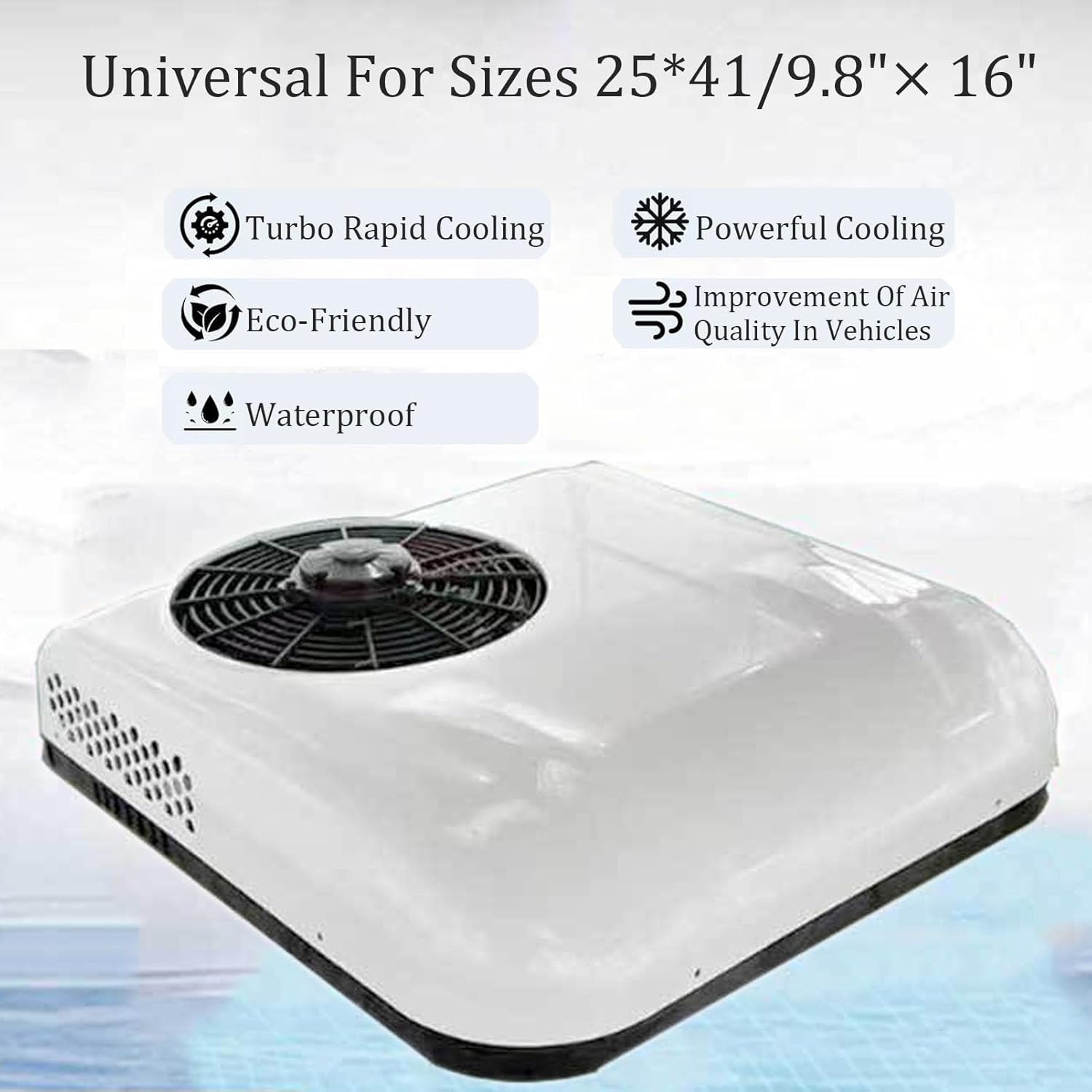 RV Roof Top 12V/24V Air Conditioner RV Air Conditioner, Camper A/C Unit, Cooling for Van, Box Truck, Trailer, Caravan, Tractor-24v (White 12v)