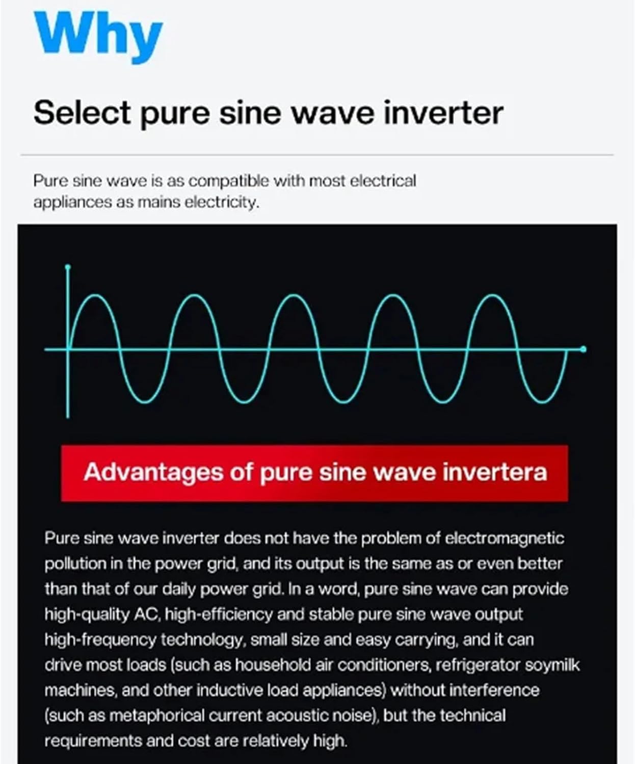 Multifunction 12V To 1600W ABS Sine Waving Inverters & Stationary Solar Power Inverters For Homes Office & Field Work