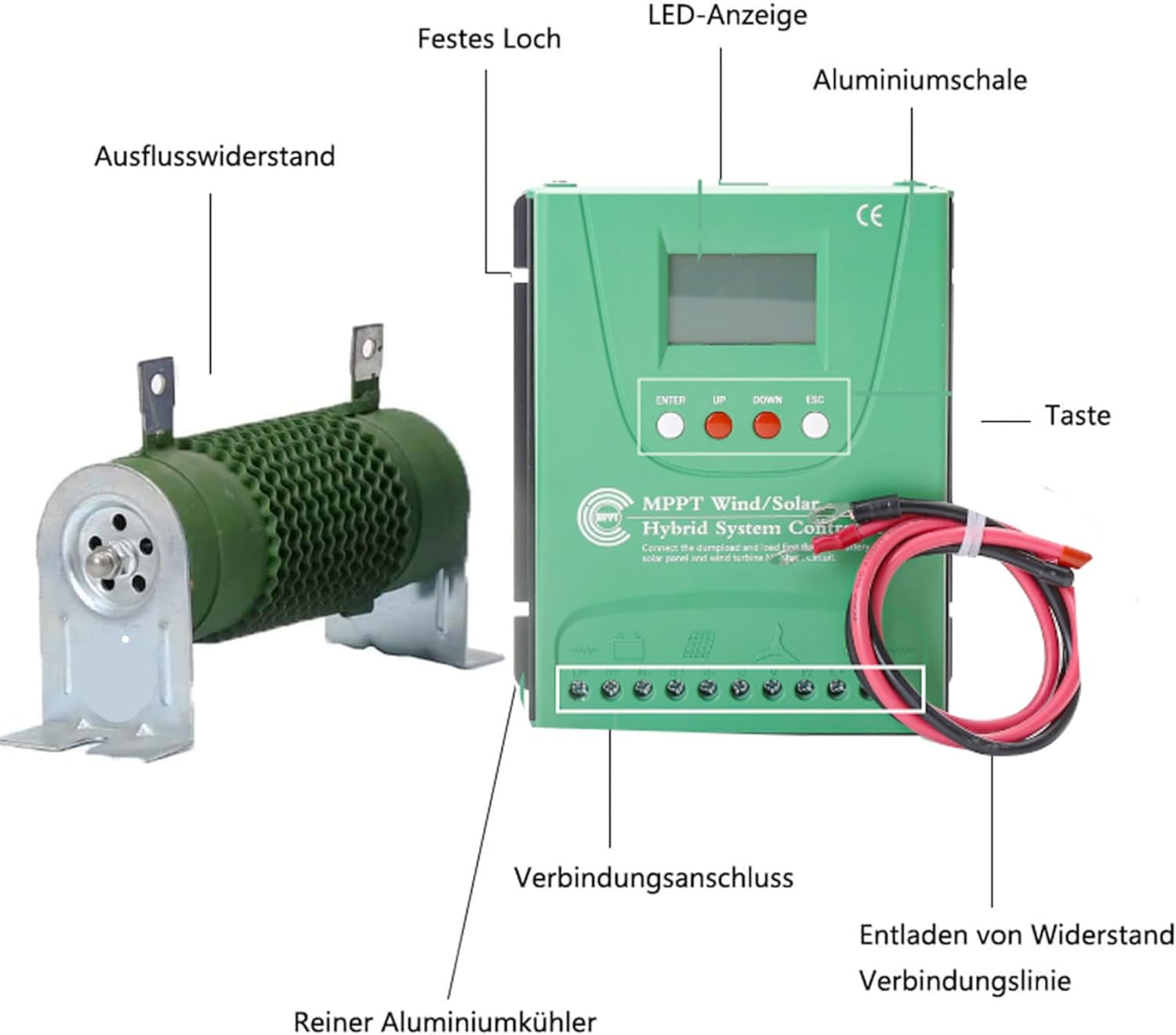 8000W Wind Solar Hybrid System MPPT Charge Controller Wind Turbine Solar Panel 12V 24V 48V Regulator(with Dump Load),220v