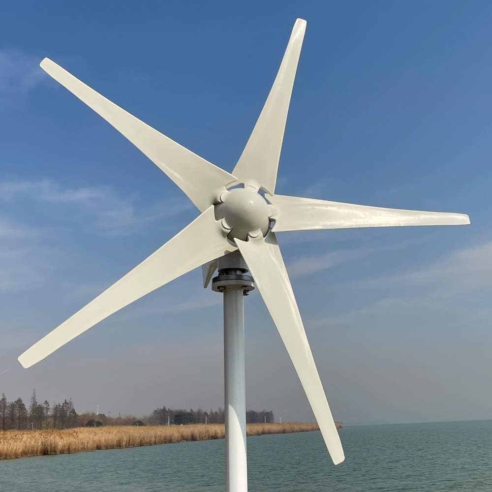 5000W Wind Turbine Generator 12V 24V 48V Home Use 5KW Wind Turbines Generator Kit, Wind Power Generator Industrial Energy(with Mppt Controller,24V)
