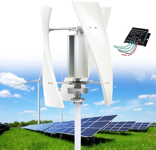 12000W Portable Vertical Wind Turbine Generator Kit - 3-Blade Helix Design with Charge Controller for Marine, RV, Home & Industrial Use - Efficient 48V Renewable Energy Solution