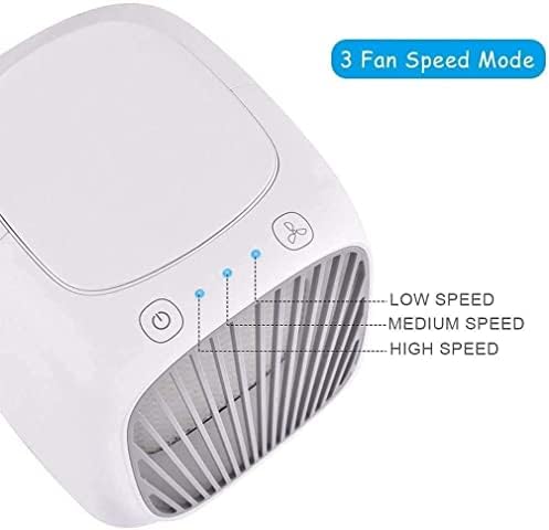 Portable Air Conditioner Fan, USB Personal Mini Evaporative Air Cooler with 3 Speeds, Quiet Air Cooler Fan, for Home Office Hiking