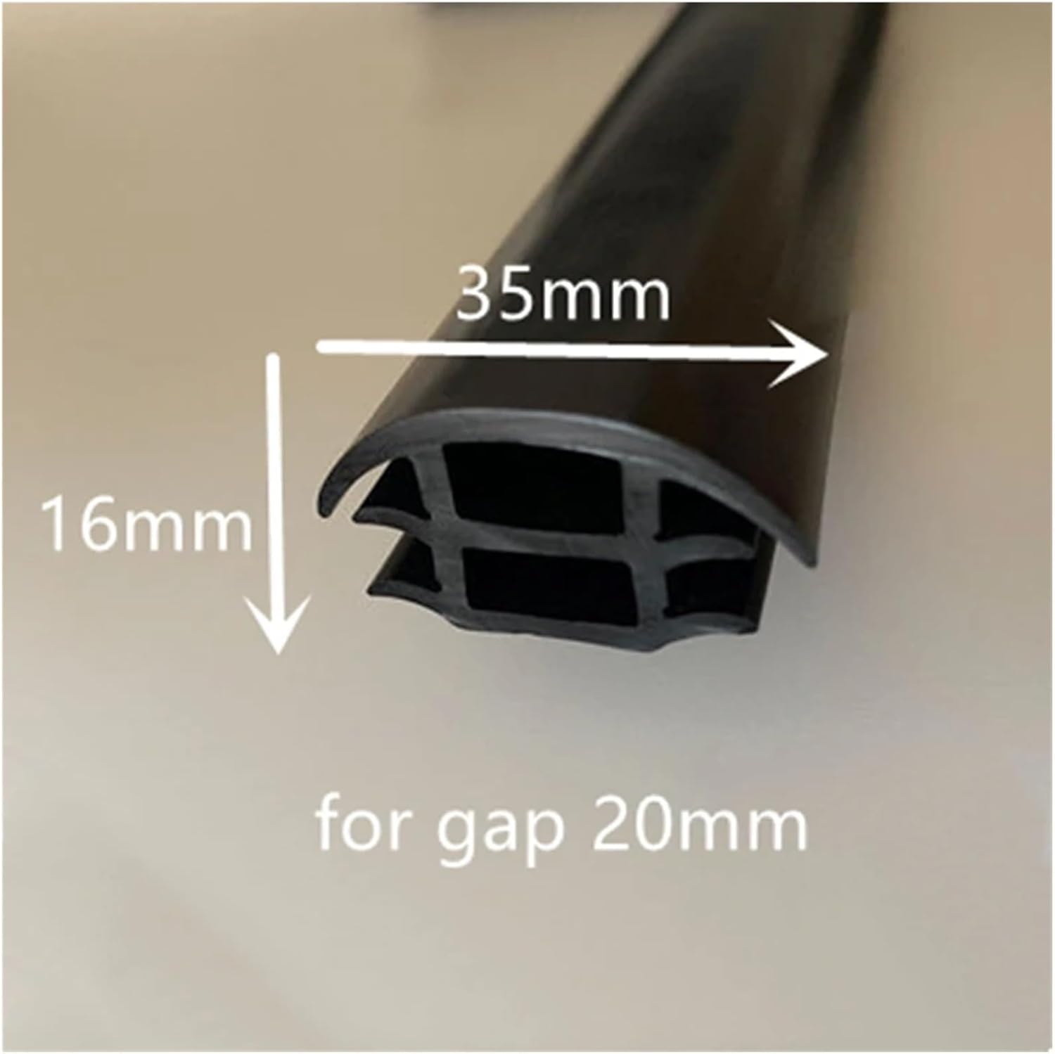 Custom Rubber T Strip for Solar Photovoltaic Bracket Metal Cable Trench Cover Monocrystalline Solar Panel Sealing Black(Black+White,3 Meters)