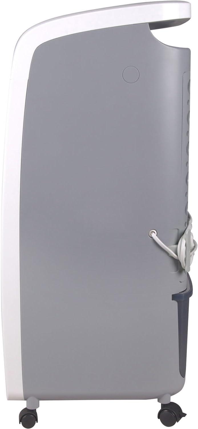 Whirlpool 155 CFM Portable Evaporative Cooler for Garage, Warehouse, Basement, 125V, Rooms up to 428 Sq. Ft., with Remote and Ice Pack for Hot/Dry Climates, Indoor Fan Powered Swamp Cooler in Titanium