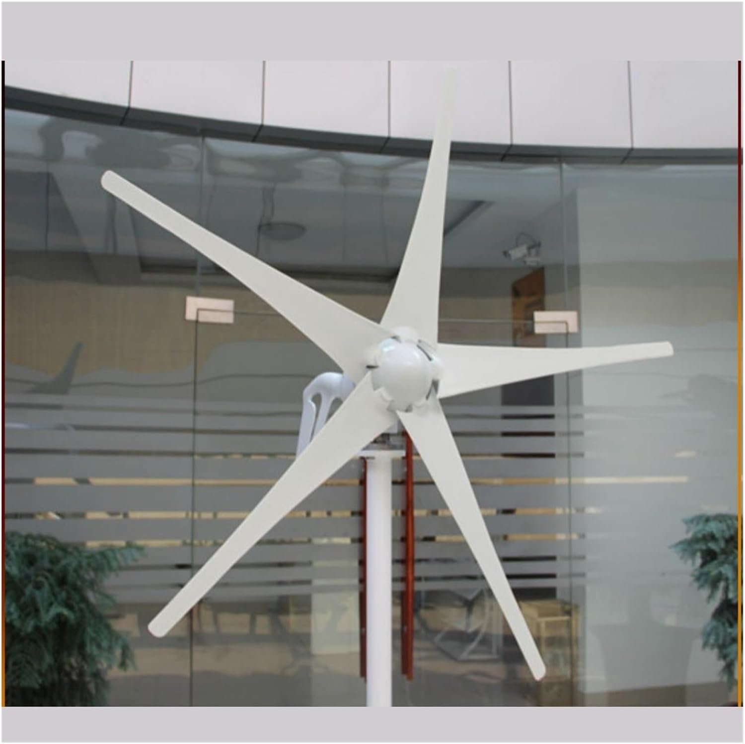 400W Wind Turbine Generator AC 12V/24V 3/5 Blades Windmill Wind Turbine for Home Use Windmill Generator with Charge Controller Industrial Energy(5 Blades,24V)