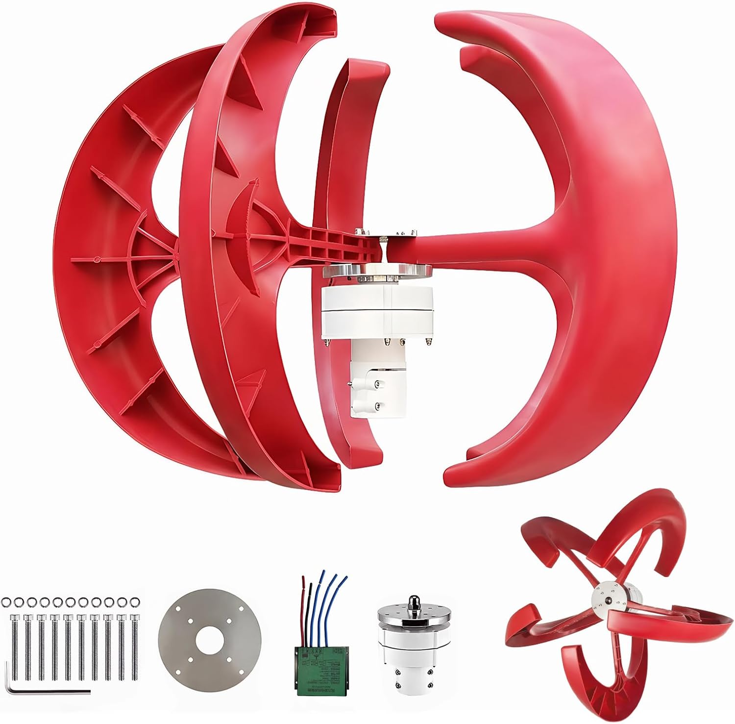 12V Hybrid Wind Solar Motor with Controller Rust-No Generator for Fishing Boat & Marine Street Lighting