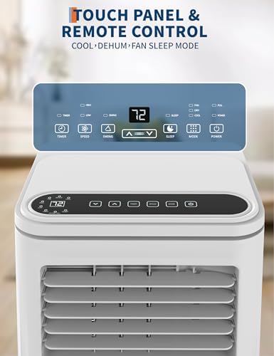 10,000 BTU Portable Air Conditioner,3 in-1 Portable AC Unit for Room up to 450 sq.ft,Remote Control with Cools/Fan/Dehumidifier,24H Timer,sleep mode,Bedroom Office