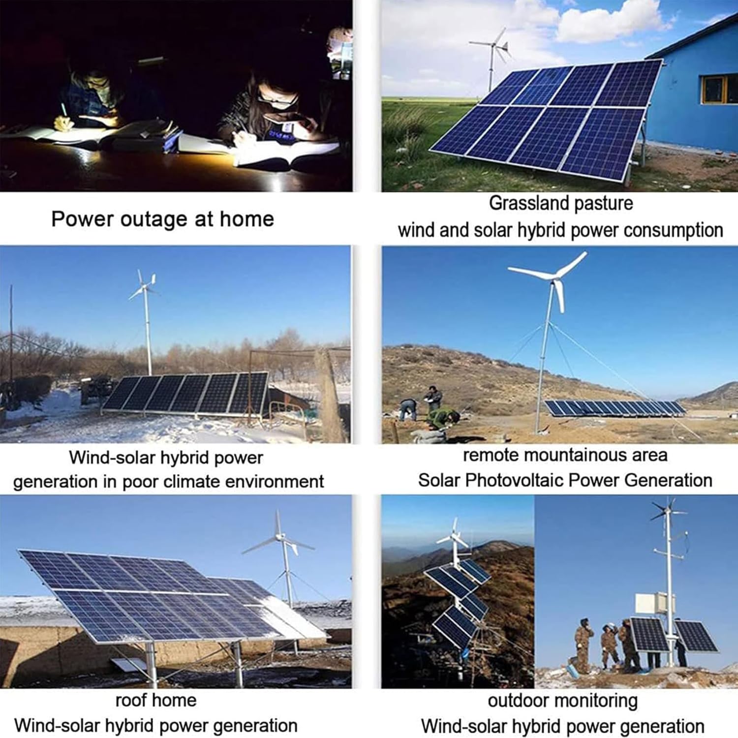 24v,24V,5000W Intelligent MPPT Wind/Solar Hybrid Charge Controller 12V 24V 48V, LCD Display for Easy Monitoring of Off-Grid Energy Systems