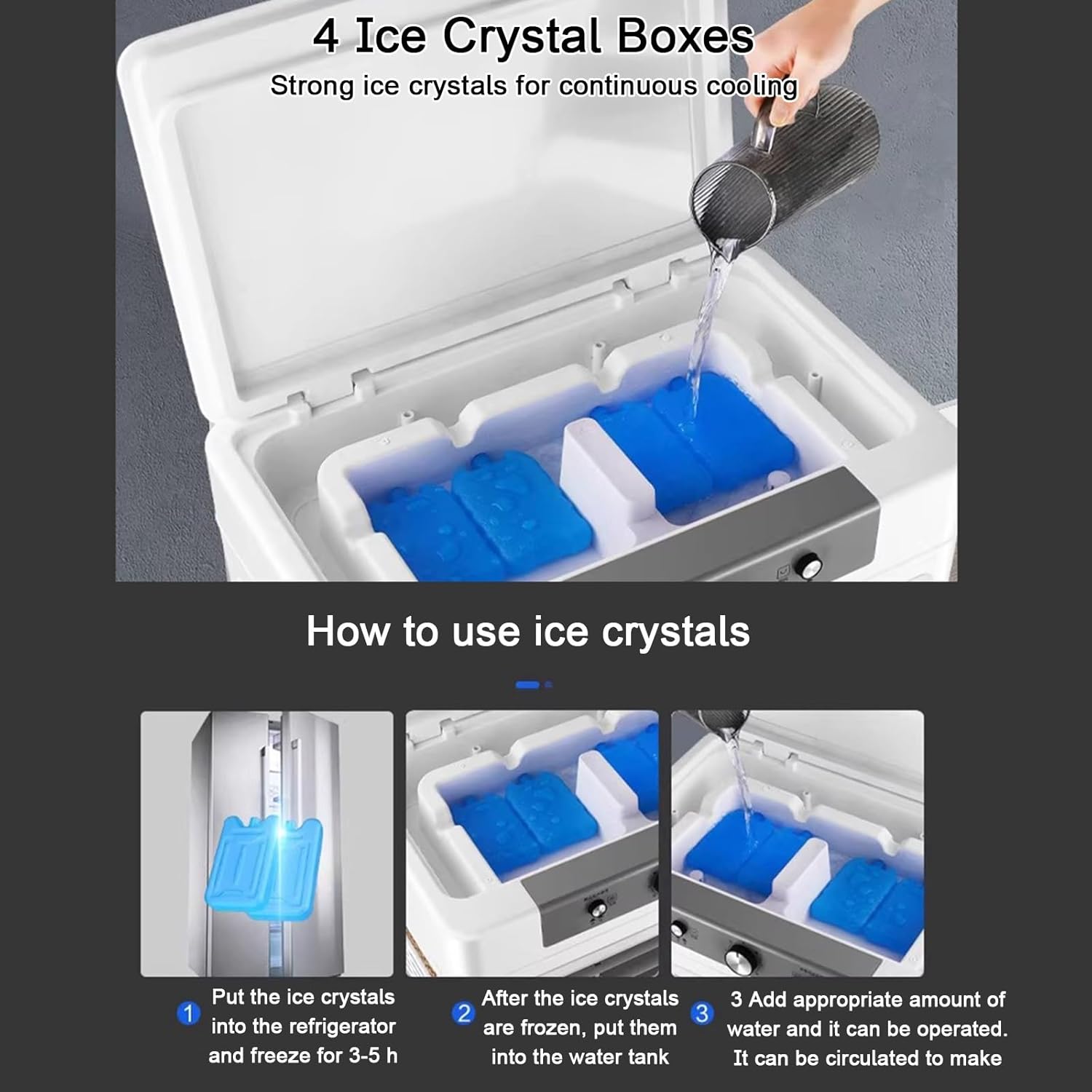 Portable Air Conditioners, Evaporative Air Cooler, Strong Cold Wind, Upper and Lower Double Water Tanks, for Workshops, High Temperature Places(95x46x33cm/37x18x13in)