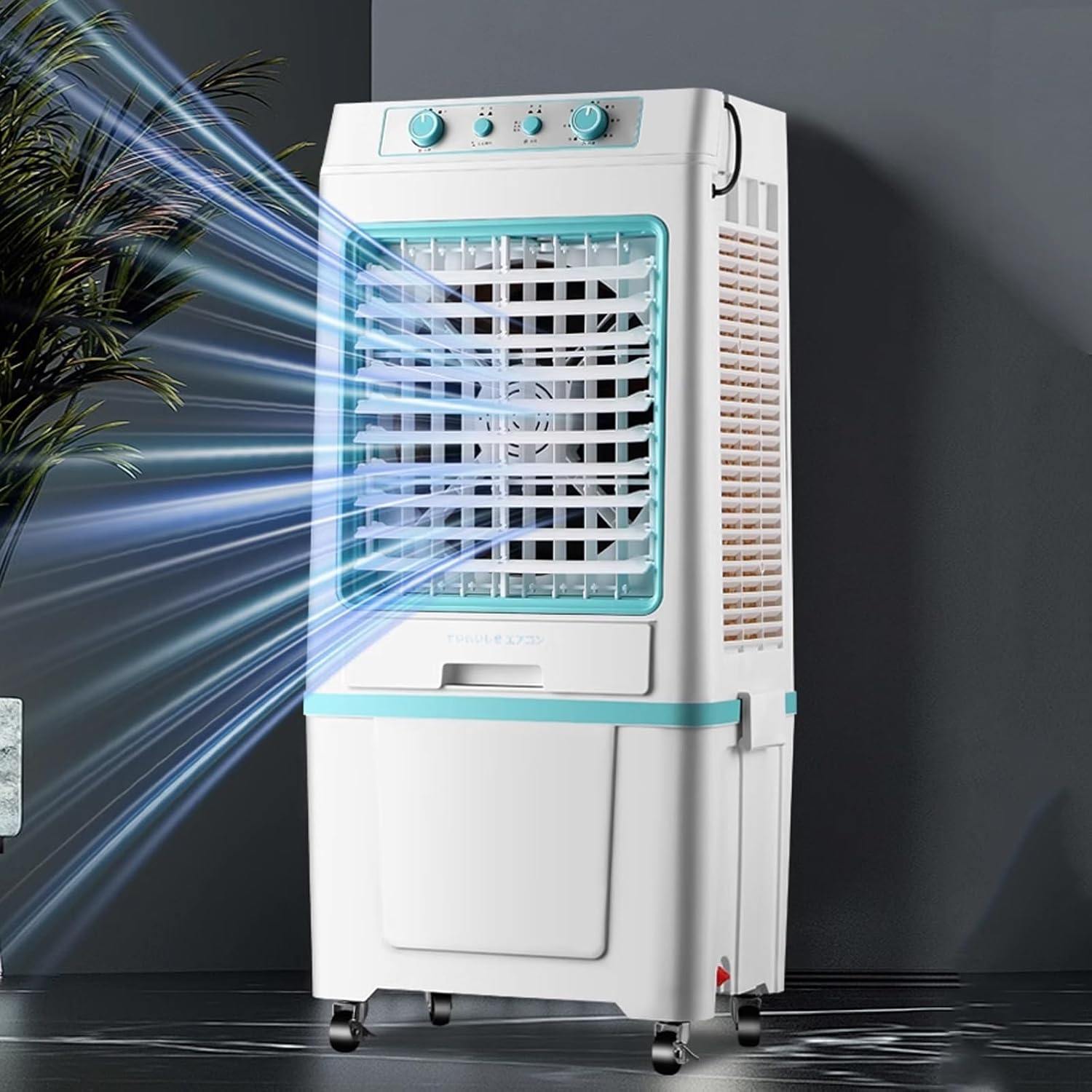 Portable Air Conditioner Fan for Small Rooms with Split Water Tank Portable Air Conditioners for Bedrooms 3 Speeds for Bedroom Kitchen Office(Orange)