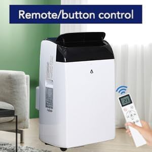 14,000 BTU Portable Air Conditioner – Smart AC Units Drain-Free Cooling for Rooms up to 750 sq.ft Ultra-Quiet 48dB Remote Control, 24H Timer, Dehumidifier & Fan Modes for Bedrooms Indoor
